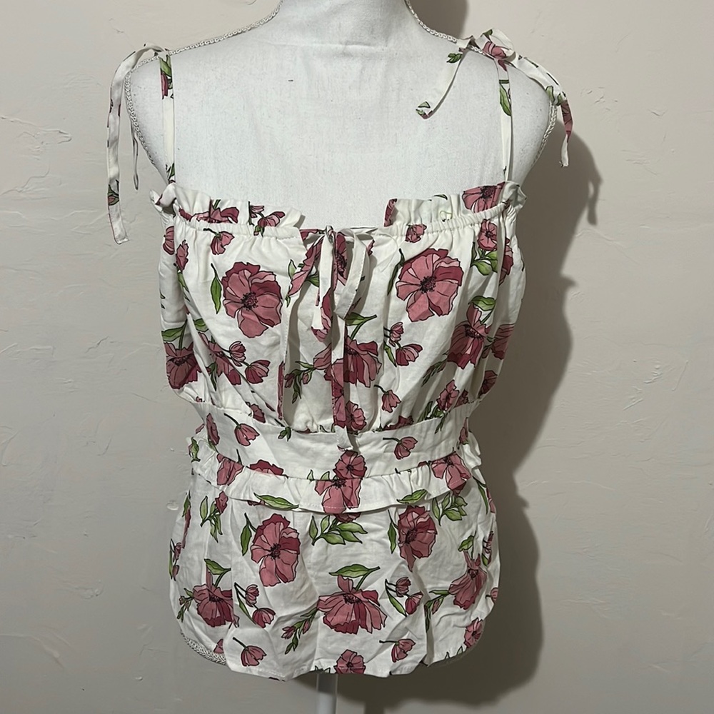 Floral tie top.